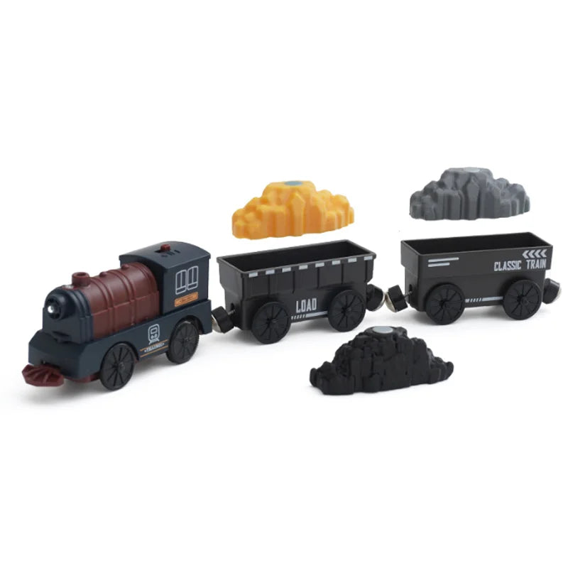 New Electric Train Set Compatible with Thomas Wooden Train Track Train Toys For Kids Christmas Birthday Gift