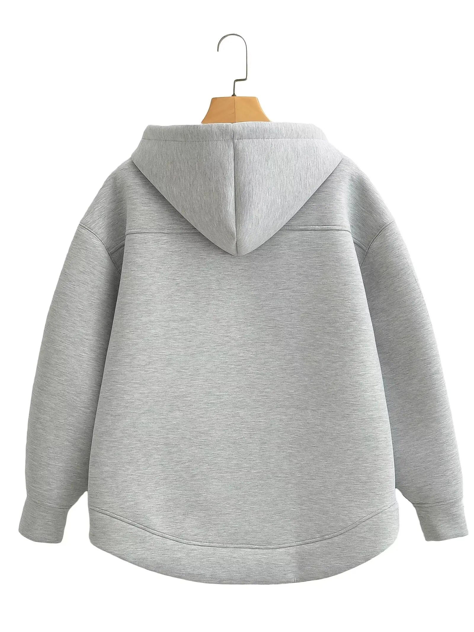 HXAO Women's Hoodie Oversized Zip up Hoodies Women Autumn Winter Long sleeve Outerwears Sweatshirt with zipper Y2k Hoodie Top