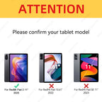 Silicone Case for Xiaomi Redmi Pad 2 11 Inch 2025, Ultra Thin Trifold Stand PU Leather Protective Cover, Auto Sleep / Wake