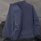 Men's Stand Collar Jacket Spring Breathable Lightweight Anti-Wrinkle Windbreaker Outdoor Sport Casual Quick-Drying Work Jackets
