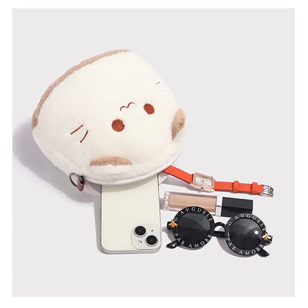 Cute Clutch Bag Plush Backpack Furry Cat Bag Adorable Kitten Handbag for Woman Kids Cartoon 2025 New Kitten Handbag