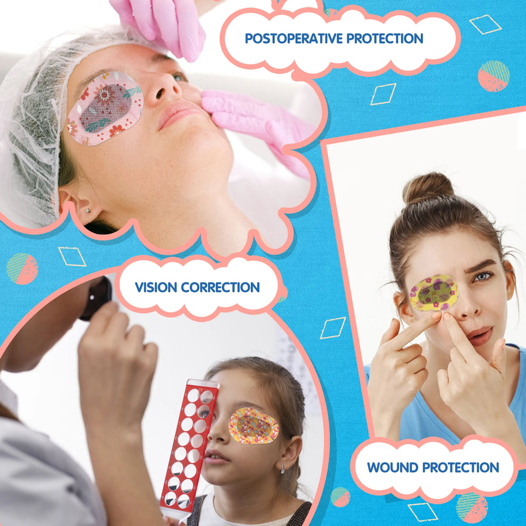 30Pcs Hot New Amblyopia Eye Patch Adhesive Eye Patches Medical Sterile Eye Pad Protect Eyesight for Kids Girls Boys Vision Care