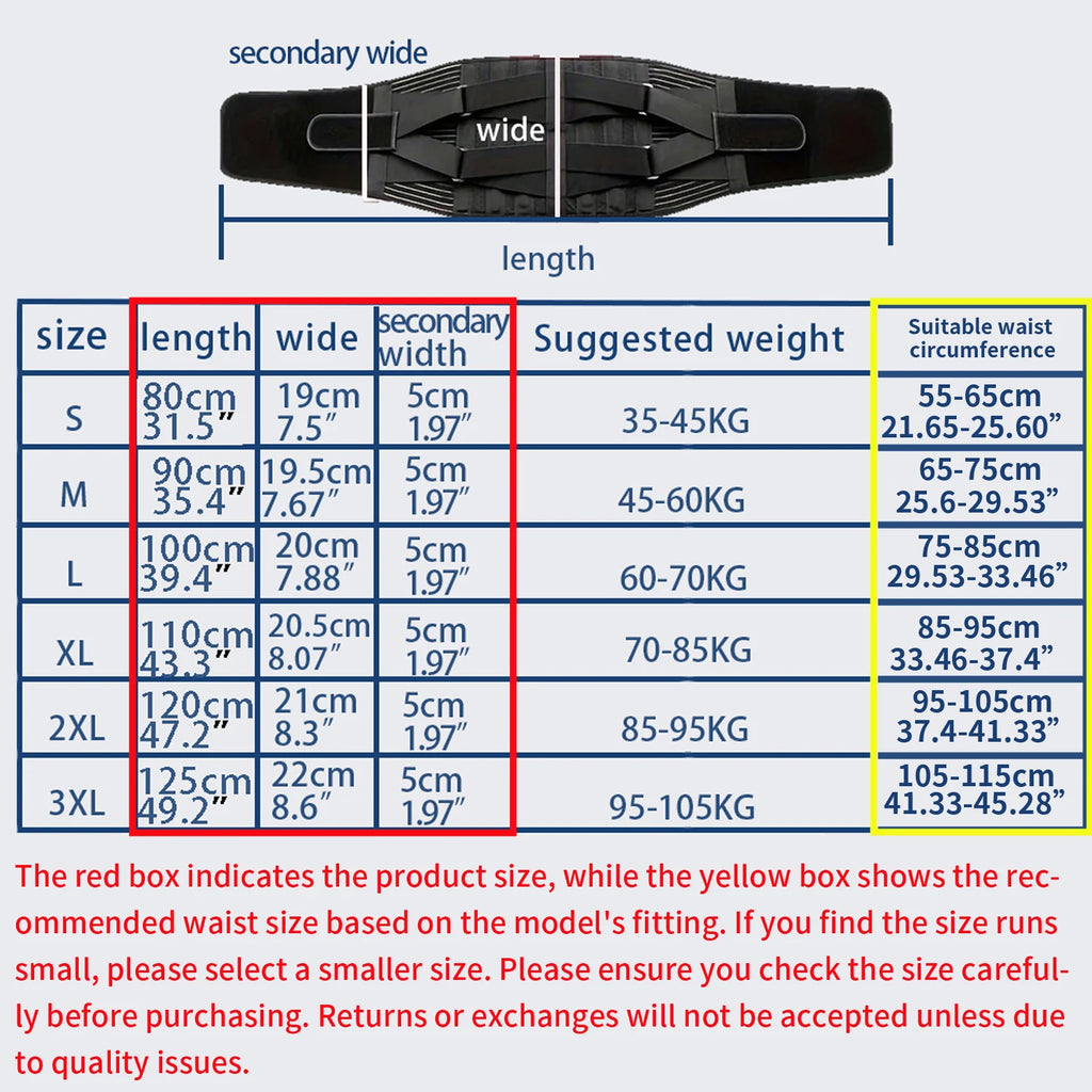 Back Braces Waist Belt Men Women Work Lower Back Pain Relief Breathable Anti-skid Spine Lumbar Support Belt