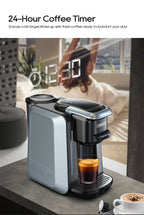 HiBREW 6 in 1 Multiple Capsule Coffee Machine Hot/Cold DG Nes Capsule ESE Pod Tea Basket Ground Coffee Cafeteria 20Bar H6