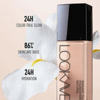 1Pcs Liquid Foundation Long Lasting Full Coverage Matte Cream CC Foundation Makeup Concealer Natural Liquid Base Moisturizing