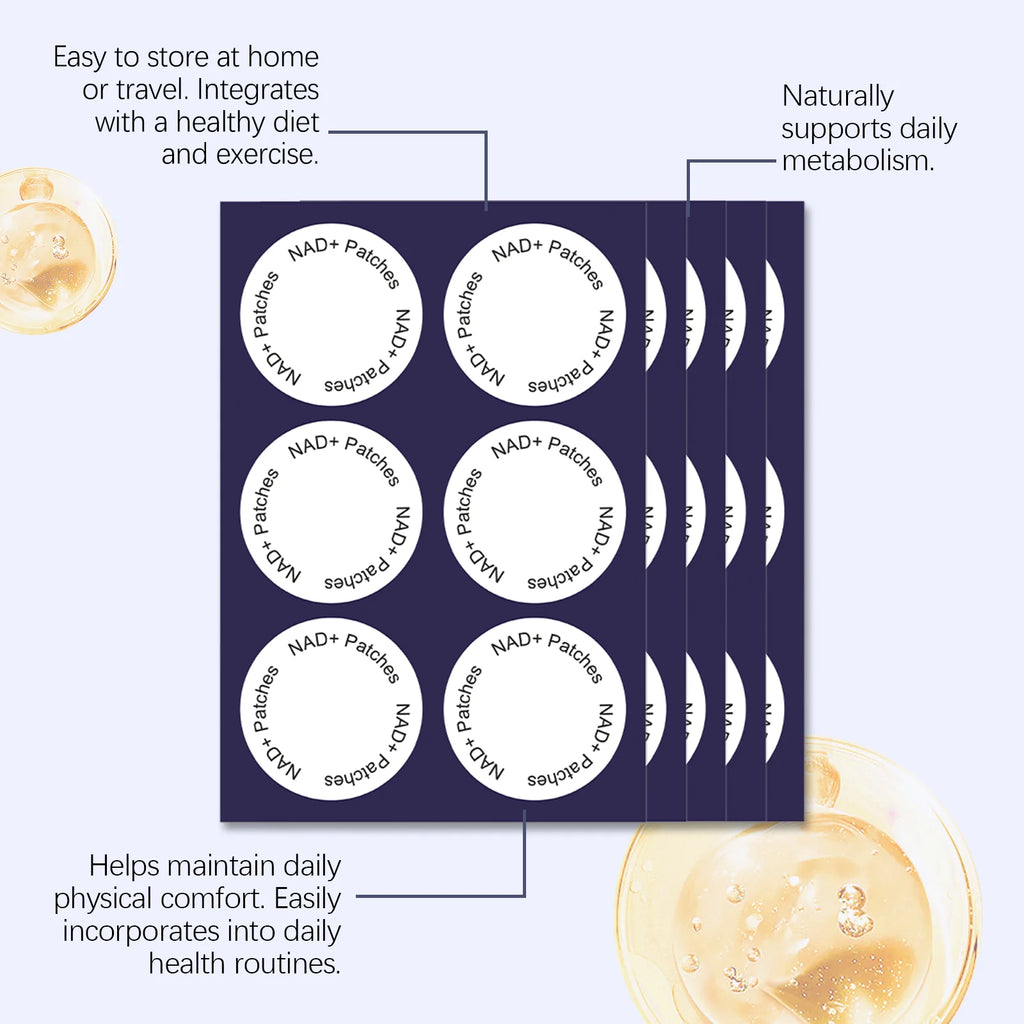 Liposomal Nad Patches Transdermal Absorption Enhance Cellular Energy Regulate Metabolism Weight Management Healthy Aging Patches