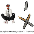 Anime Chainsaw Man Figure 2pcs Set Denji Action Figural 14-17cm Car Decoration Doll PVC Model Collection Toys Children Gifts