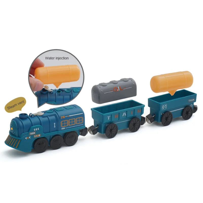 New Electric Train Set Compatible with Thomas Wooden Train Track Train Toys For Kids Christmas Birthday Gift