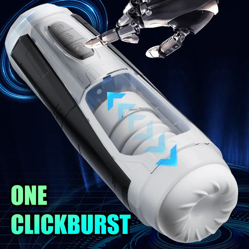 7 Thrusting & Vibrating Stimulation Modes Male Masturbator Cup Mens Realistic 3D Sleeve for Male Masturbation Penis Training 18+