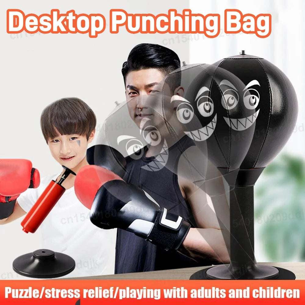 Desktop Punching Ball With Suction Cup Tabletop Boxing Punching Bag Tress Buster Desk Boxing Punch Ball Stress Release