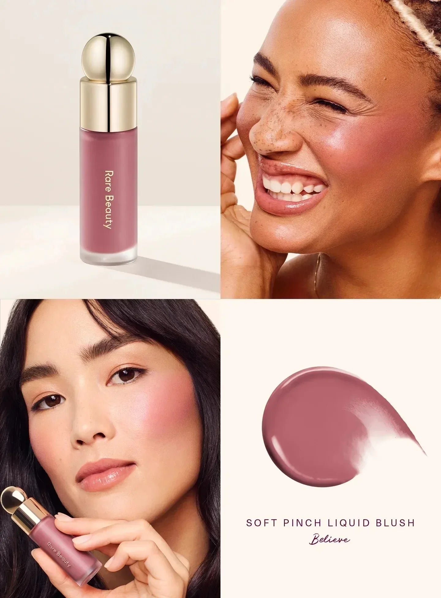 Rare Beauty Happy Lucky Love Blush Long Lasting Plump Seamless Liquid Blush Dewy Waterproof Mositure Face Women Cosmetic Makeup