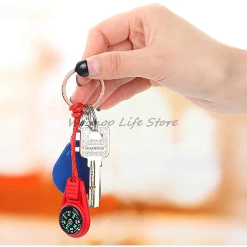 Mini Tactical Compass Keychain Outdoor Survival Tool for Camping Hiking Adventure - Pocket Navigator for Hunting & Climbing