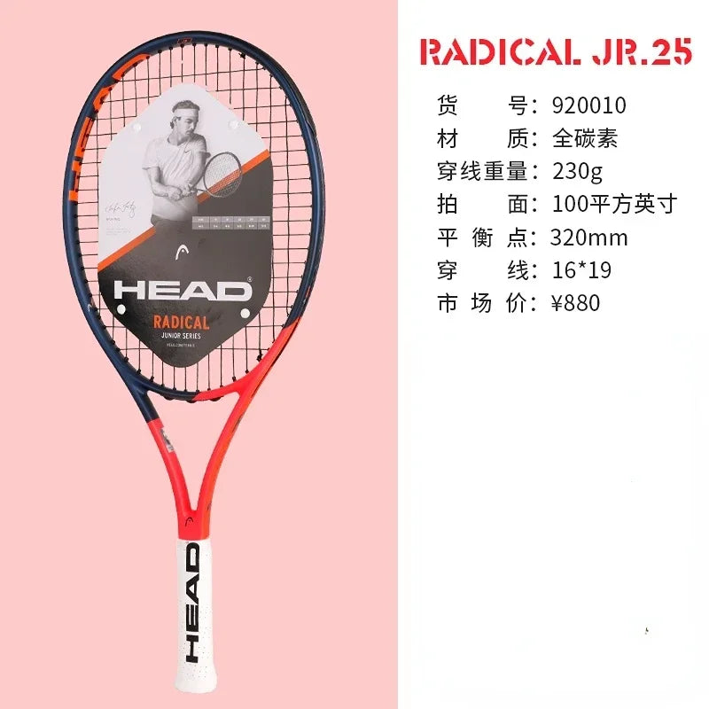 HEAD 2026 New Carbon Tennis Racket for Men Women Tenis Raquete Blue