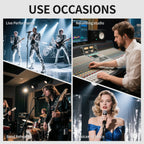Stereo UHF in-ear monitoring wireless system DT1/2/4 transmitter and receiver of live music stage performance studio