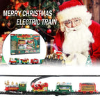 Electric Christmas Train Toy Set with Light Sound Train Track Set DIY Railway Tracks Educational Toys for Kids Party Xmas Gifts