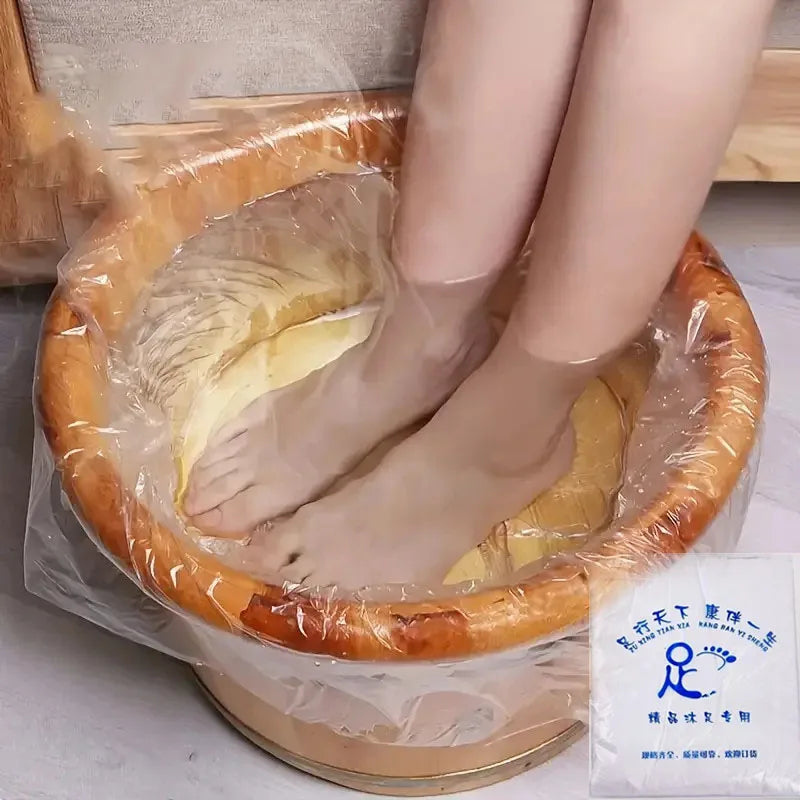 90pcs Environmentally Disposable Foot Tub Liners Bath Basin Bags for Feet Pedicure Foot Detox SPA Heat Preservation Accessories