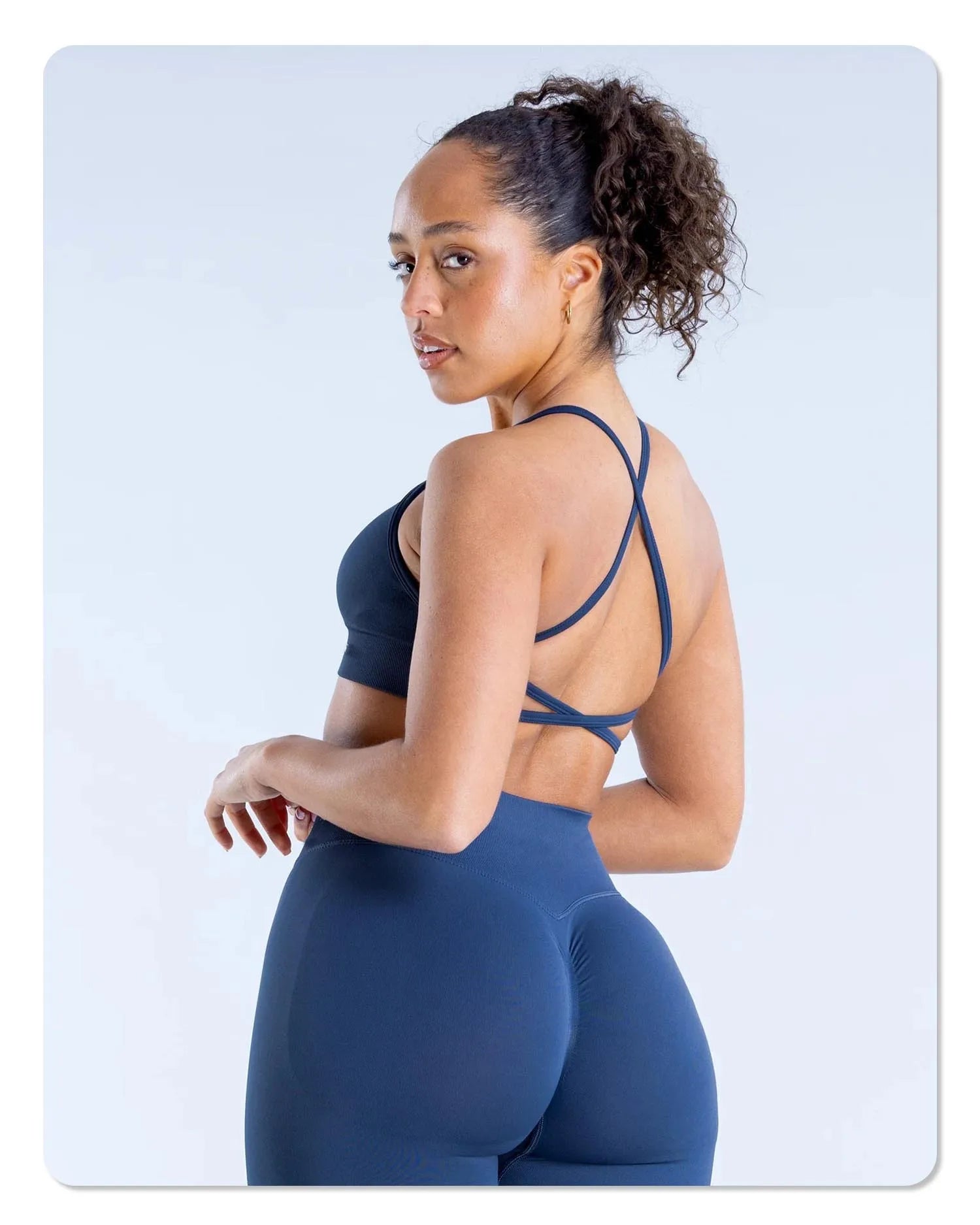 AYBL Yoga Set Seamless Yoga Set 2 Pieces Women Workout Set Scrunch Leggings Backless Sports Bra Fitness Top Gym Pants Clothes