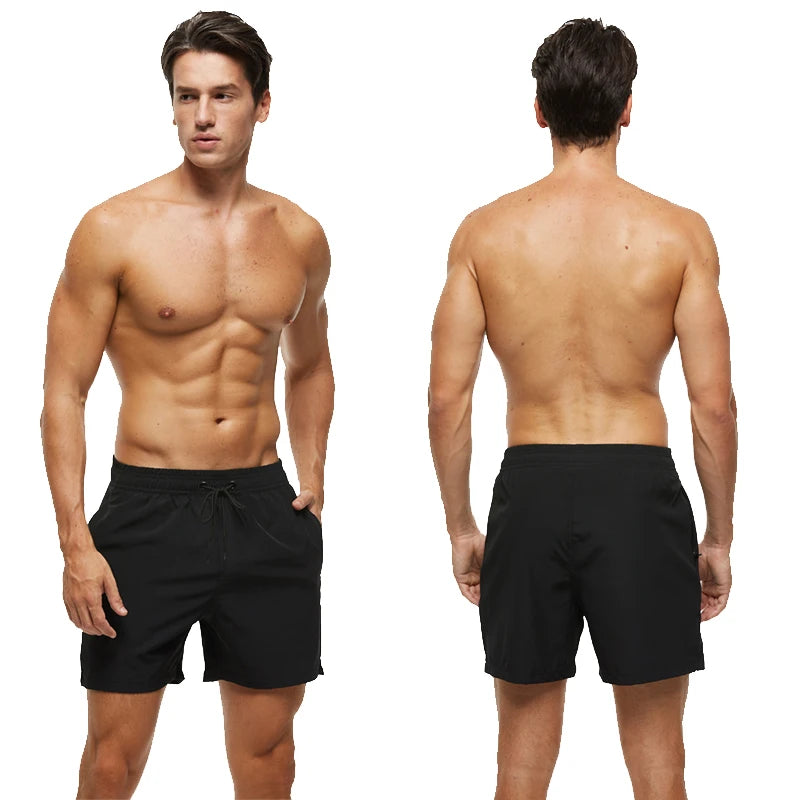 Escatch 2026 Summer Man Swimwear Solid Multicolor Polyester Mesh Liner Side Zipper Pocket Maillot De Bain Homme Sport Shorts