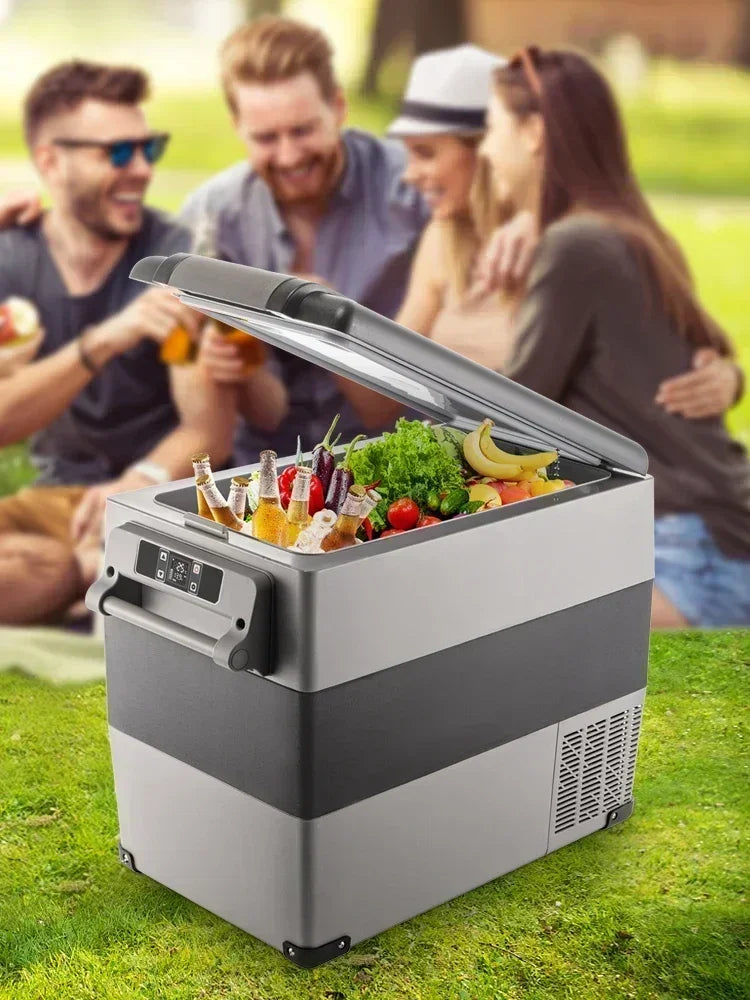 Sihao 15L-55L Portable Compressor Fridge Freezer, Mini Cooler for Outdoor Camping BBQ Picnic, Car Vehicle Refrigerator Cooler for Travel Road Trip, Electric Compressor Fridge Freezer Mini Cooler Box