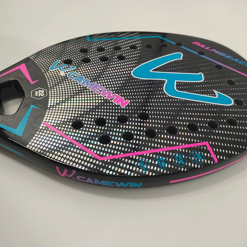 3K Camewin Beach Tennis Racket Full Carbon Fiber Rough Surface Outdoor Sports Racket For Men Women Adult Tennis Racket The New