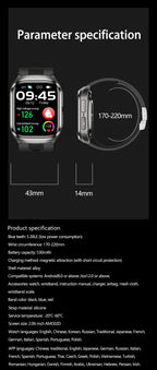 2026New Health Watch Blood Pressure Accurate Measure Smart Watches Men Uric Acid Blood Lipids waterproof Airbag Smartwatch Women