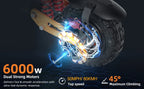 VREOM - VZ37 Electric Scooter-6000W Motor 60V30AH Battery High Power E-Scooter-70km/h Speed 11'' Vacuum Tire-Foldable EScoot