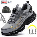 Men's Safety Shoes Protection And Elastic Safety Boots Fashionable Casual Shoes Breathable Odor Protection Men's Work Shoes