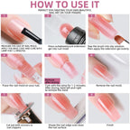 Nail Polish Kit Acrylic Nail Kit Poly Nail Gel Set With Nail Lamp Nails Extension Glitter Gel UV Building Gel Manicure Tools Set