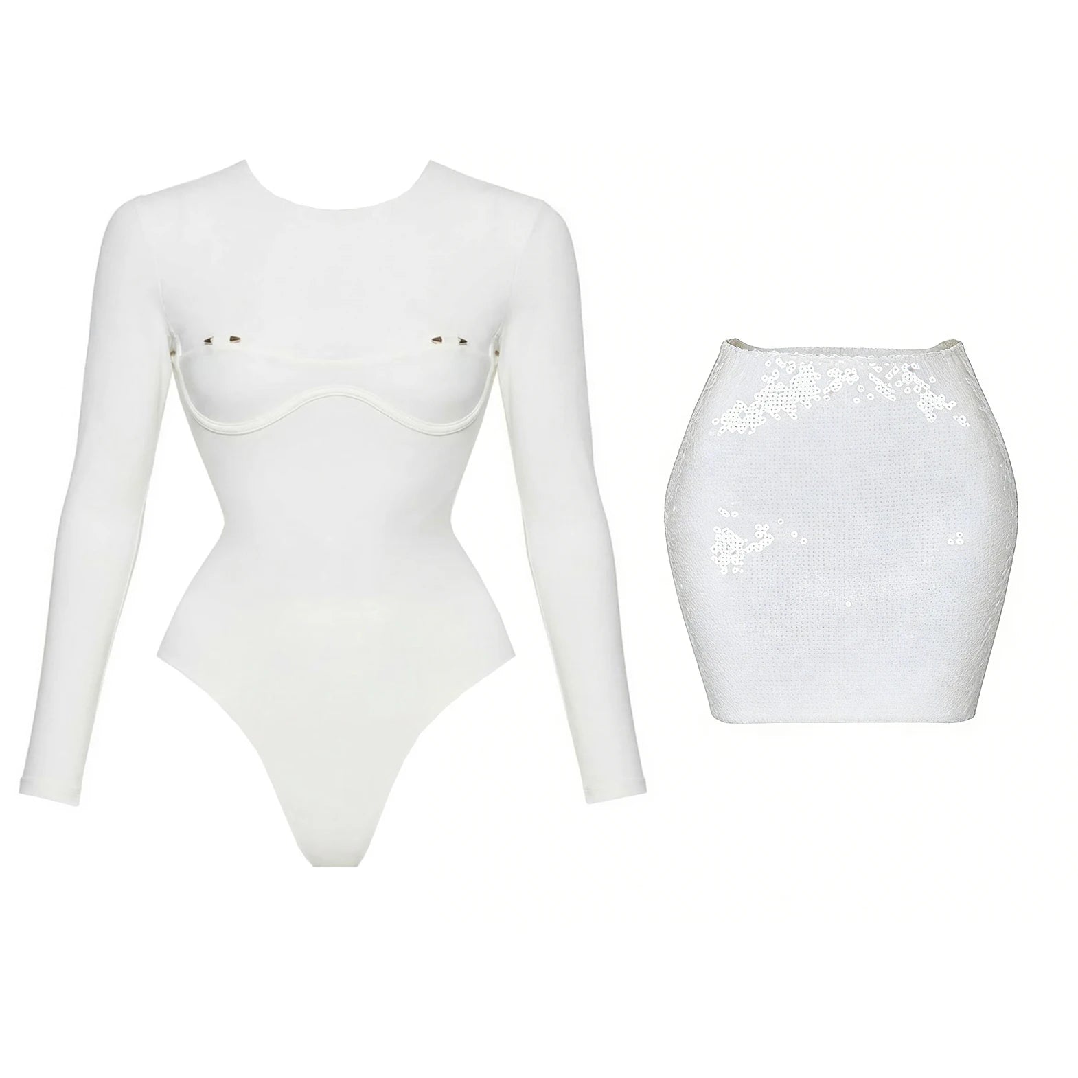2026 2Pcs Sexy Women One Piece Swimsuit Female Swimwear Solid Biquini High Cut Monokini Push Up Swim Suits Bathingsuit Beachwear