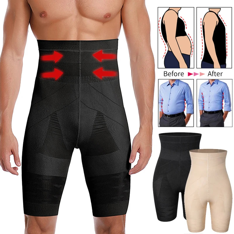Men Body Shaper Tummy Control Shorts Shapewear Belly Girdle Boxer Briefs High Waisted Slimming Underwear Leg Compression Panties Main image
