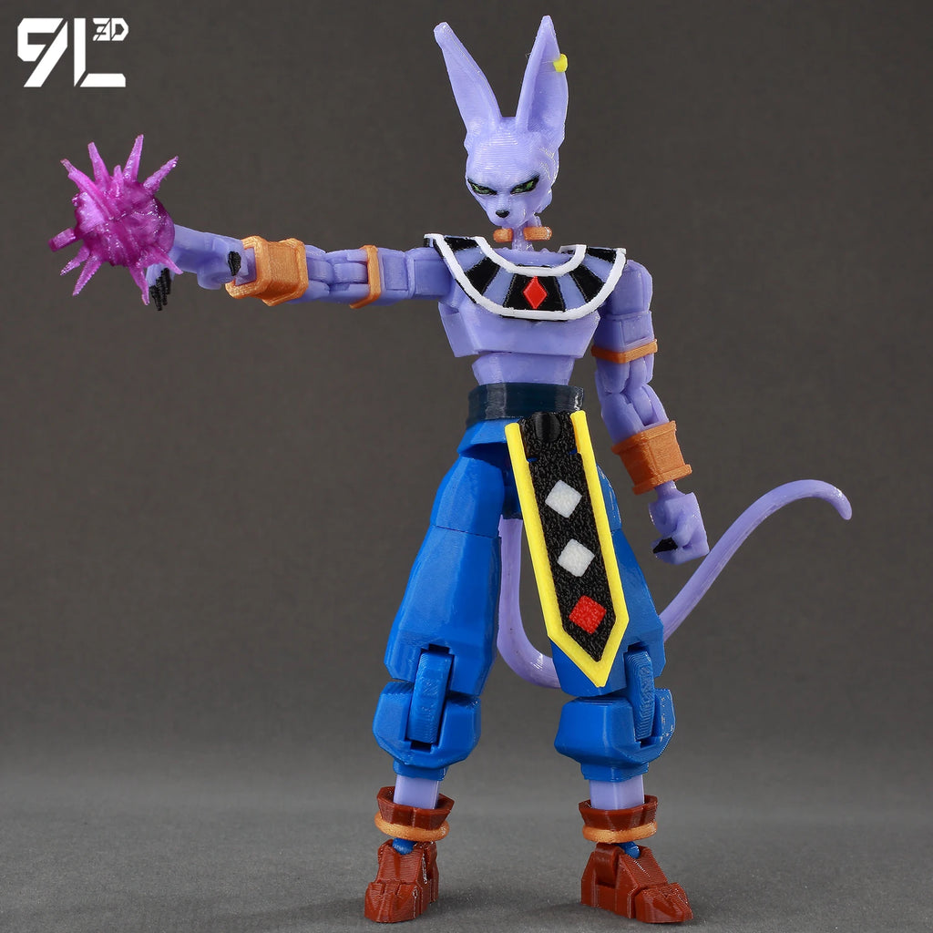 9L3D Printed Dragon Ball Son Goku Vegeta Beerus Frieza Anime Lucky13 Dummy13 Titan13 Action Figures Multi-Jointed Movable Toys