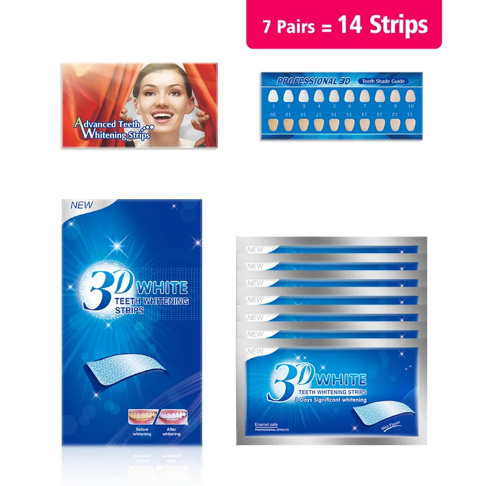 Teeth Whitening Strips White Tooth Dental Kit Oral Hygiene Care Strip for Teeth Veneers Dentist Whiten Strips 3D/5D/9D
