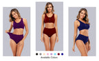 Molasus 5pcs Women's Cotton Panties Seamless Underwear High Waist Full Coverage Ladies Briefs Set Breathable Underpant Plus Size