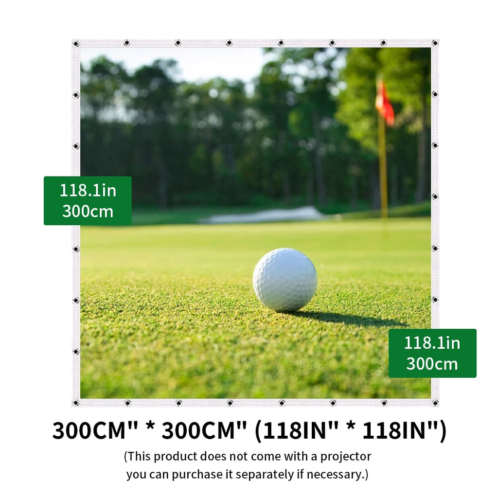 Caiton Golf Impact Screen - Silent HD, Tear-Resistant, Indoor & Outdoor Swing Training, Easy Setup, Anti-Strike, Various Sizes