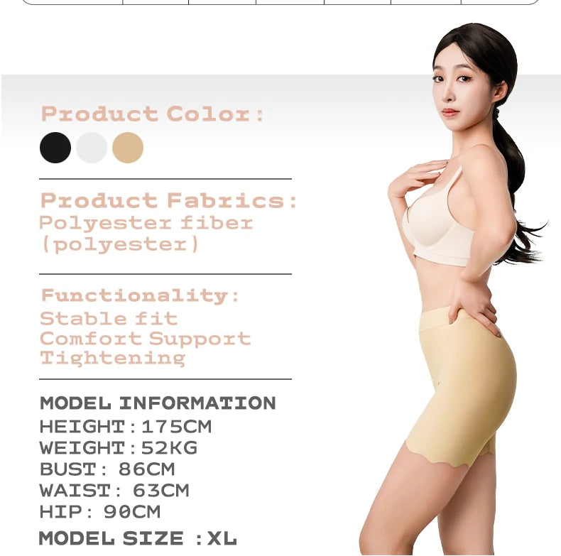 2pcs Seamless Safety Shorts Womens Ice Silk Summer Anti Rub Underwear Boxers Under Skirt Panty Big Size Short Leggings 40-100kg