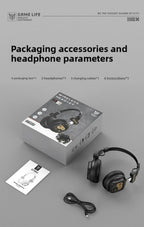 Onikuma Bluetooth Headphones Over Ear Hifi Stereo Music Headset Professional True Sports with Earphones TF/AUX Music Player