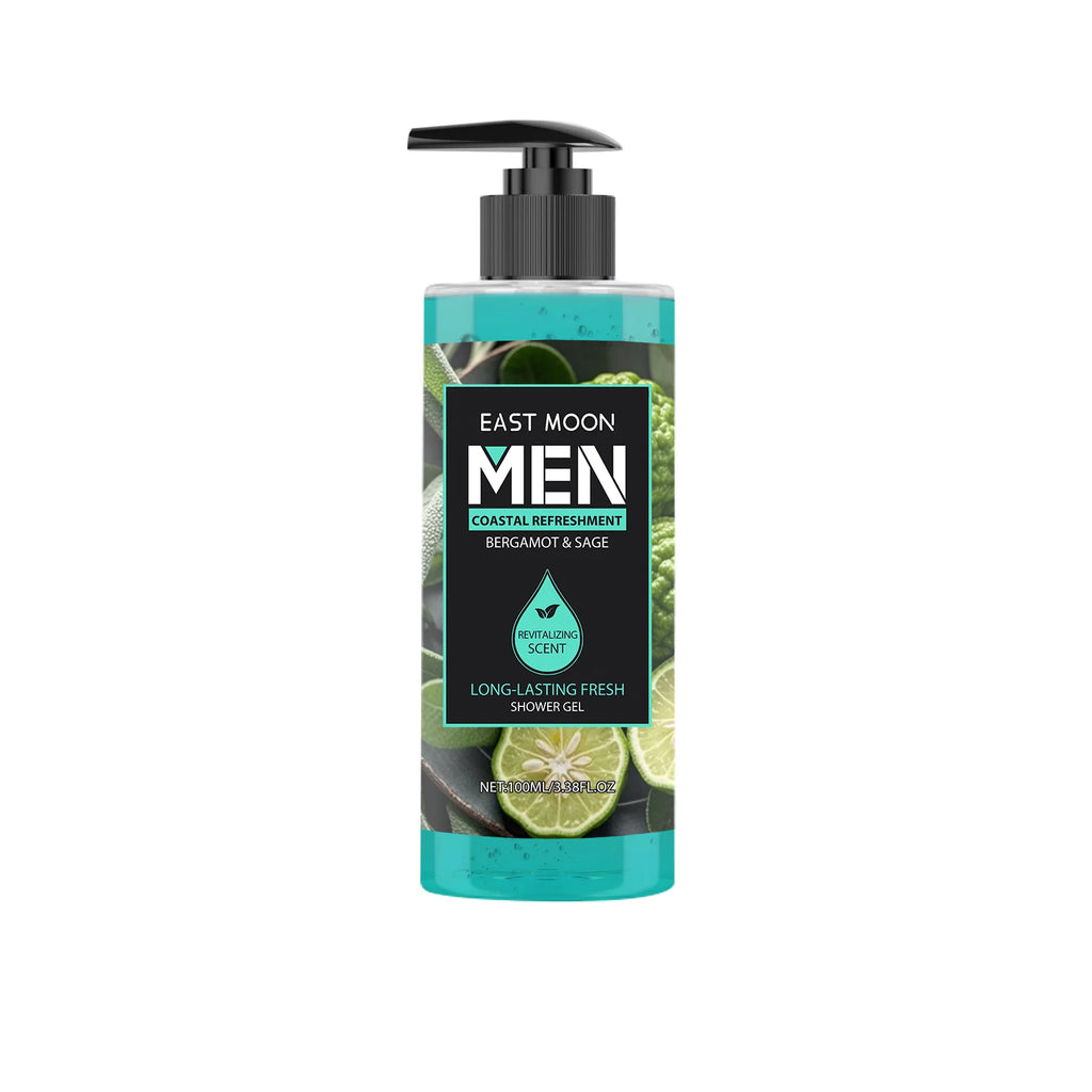 Men's Eucalyptus Coconut Body Wash Deep Cleansing Shower Gel Refreshing Scent Long Lasting Fragrance Oil Control 100ml