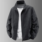 Men's Stand Collar Jacket Spring Breathable Lightweight Anti-Wrinkle Windbreaker Outdoor Sport Casual Quick-Drying Work Jackets