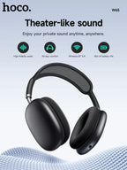 hoco Over the Ear Bluetoothe 5.4 Headphones Sports Wireless Earphone Headsets with Microphone for Phone Call Fabric Eartips