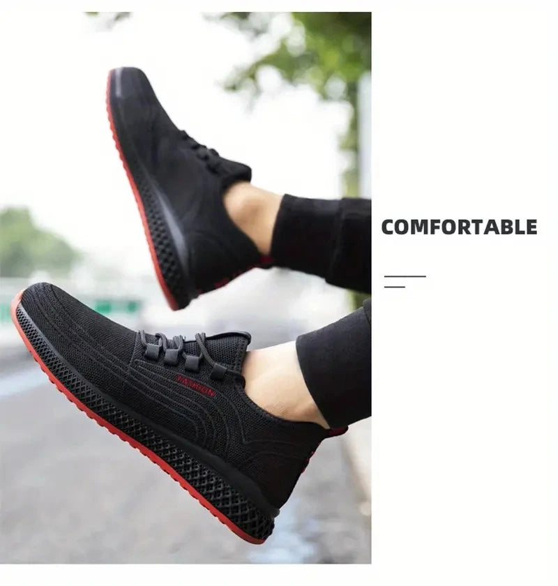 Puncture Proof Breathable Work Safety Boots Anti-stab Safety Shoes Men Steel Toe Shoes Man Construction Work Shoes Protective Sh