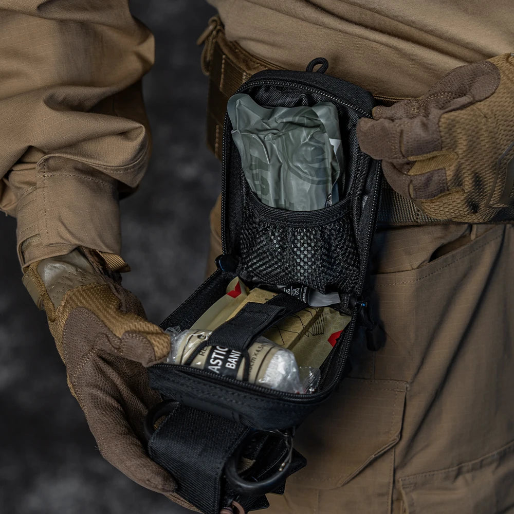 Rhino Rescue EDC First Aid Kit IFAK Trauma with Molle Tactical Pouch Tourniquets Bandage for Survival