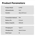 AI LCD Touch Screen Shock Bass Headsets HIFI Sound Wireless Bluetooth Headphones ANC Noise Reduction Gamer Earphones With Mic