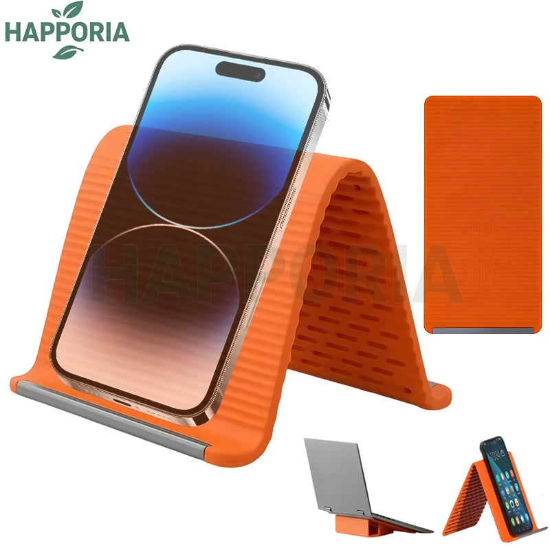 HAPPORIA Portable Foldable Silicone Phone Holder Flexible Bendable Multi Angle Adjustable Stand for Universal Phone Tablet