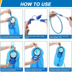 4 in 1 Hydration Water Bladder Cleaning Kit Multifunctional Tube Brush Drying Rack Portable Cleaner Tool for Camp Hike Water Bag