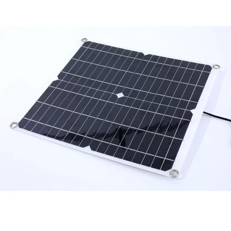 High Efficiency Outdoor Solar Panel Dual Exhaust Fan for Dog Warehouse RV Greenhouse Fan Air Pump Cooling Temperature