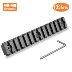 Hunting Tactical Picatinny Rail 3-13Slots 20mm Aluminum Rail Adapter Mount for Keymod / M-LOK System Handguard Scope Mount Base