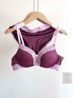 Sexy Leopard Print Lingerie Set Women Wireless Invisible Push Up Small Breasts,adjustable A To C Cup,sheer Lace Pure Design, S-X