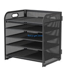 C7AB Multifunction File Letter Tray Organizers with Sliding Drawer and 2 Pen Holder, Space Saving Office Desk Organizers