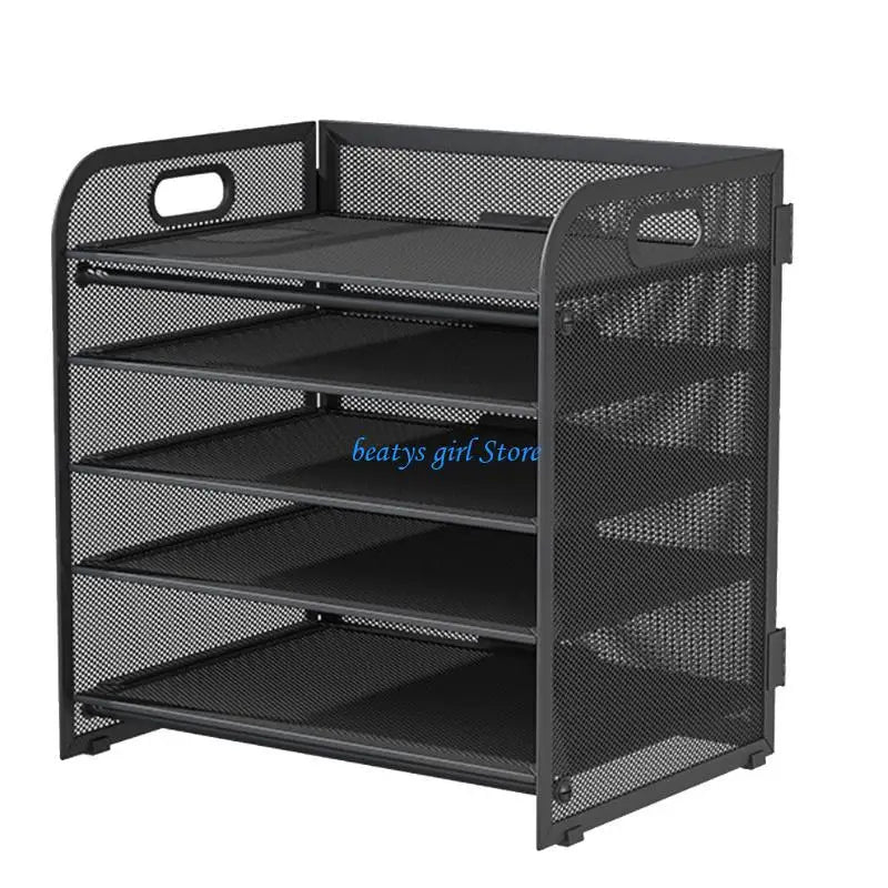 C7AB Multifunction File Letter Tray Organizers with Sliding Drawer and 2 Pen Holder, Space Saving Office Desk Organizers