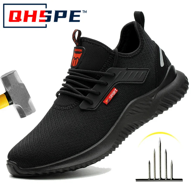 Work Sneakers Steel Toe Shoes Men Safety Shoes Puncture-Proof Work Shoes Boots Fashion Indestructible Footwear Security Main image